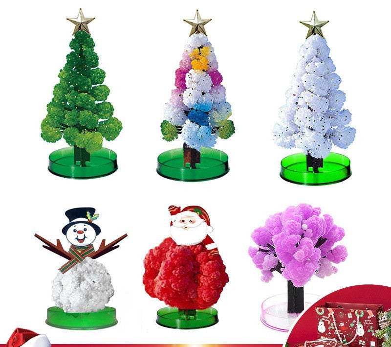 HKM-011923 Magic Growing Paper Christmas Tree with Water Activation - Festive Tree Decoration Set
