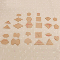 HKM-011987 DIY Patchwork Template - 27 Sets of 54 Designs, White Thick Acrylic, 2mm Thick