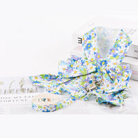 HKM-0120381 Floral Cotton Dog Dress with Nylon Traction Rope, Summer Overalls in Multiple Sizes