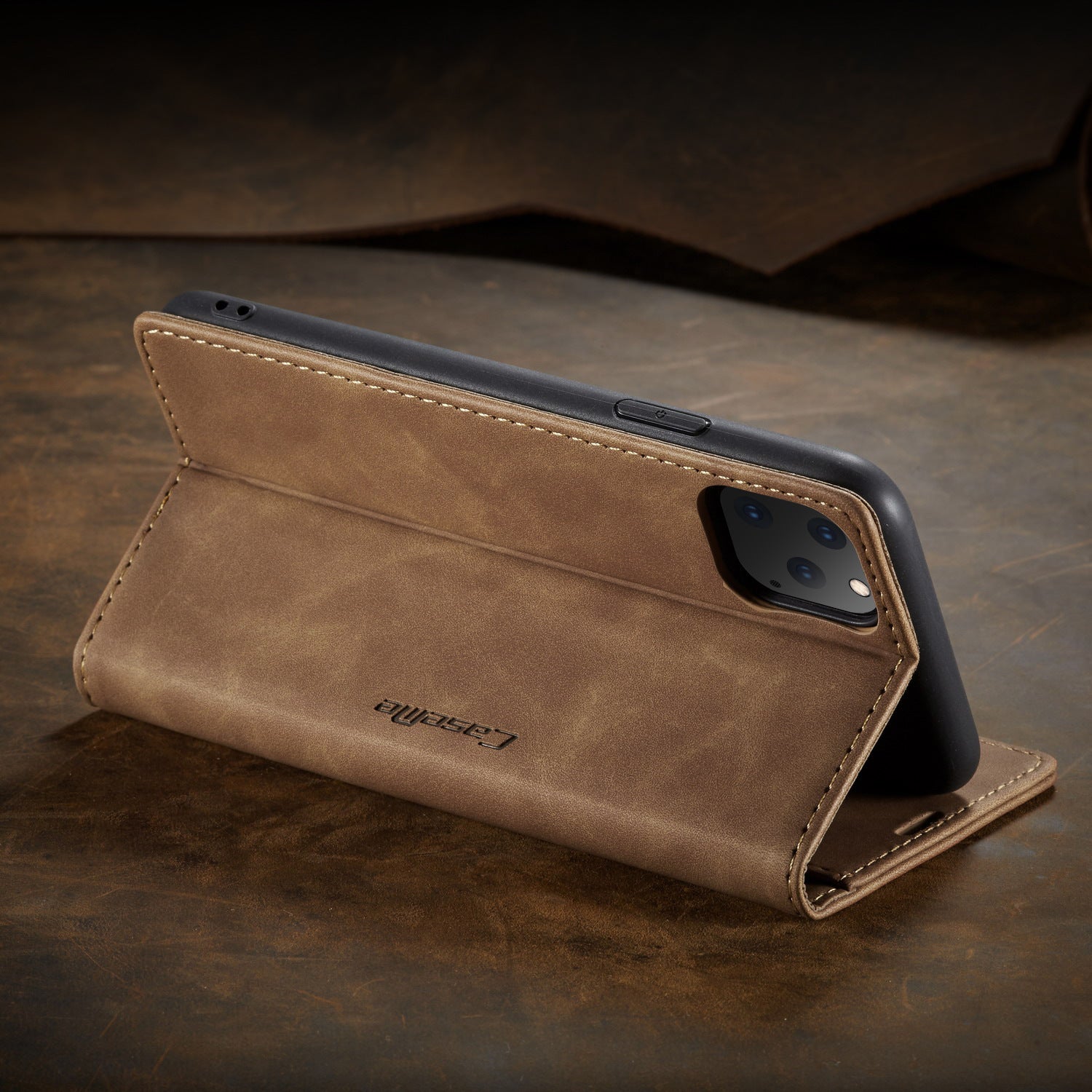 HKM-012179 Flip Phone Case for iPhone Models with PU and TPU Material