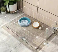 HKM-0122173 Indoor Dog Isolation Fence - 11-Piece Configurable Fence Panel for Small Dogs
