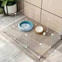 HKM-0122173 Indoor Dog Isolation Fence - 11-Piece Configurable Fence Panel for Small Dogs