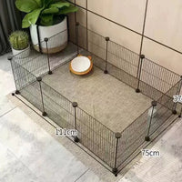 HKM-0122173 Indoor Dog Isolation Fence - 11-Piece Configurable Fence Panel for Small Dogs