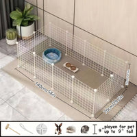 HKM-0122173 Indoor Dog Isolation Fence - 11-Piece Configurable Fence Panel for Small Dogs