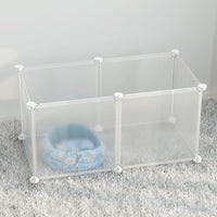 HKM-0122173 Indoor Dog Isolation Fence - 11-Piece Configurable Fence Panel for Small Dogs