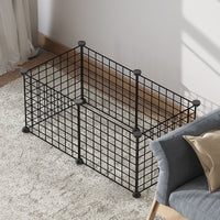 HKM-0122173 Indoor Dog Isolation Fence - 11-Piece Configurable Fence Panel for Small Dogs