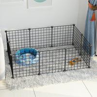 HKM-0122173 Indoor Dog Isolation Fence - 11-Piece Configurable Fence Panel for Small Dogs