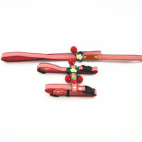 HKM-0122813 Cute Knitted Strawberry Pet Traction Set for Dogs and Cats, Adjustable Leash and Collar