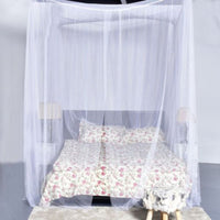 HKM-012307 Four-Sided Polyester Mosquito Net with Square Doors, 210x190x240cm, White or Black