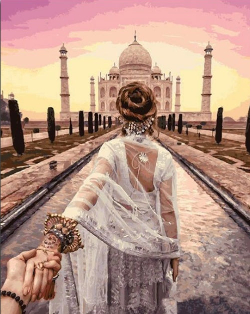 HKM-012307 Indian-Inspired Paint by Numbers Kit - 40x50 cm