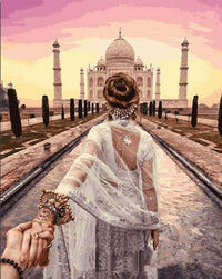 HKM-012307 Indian-Inspired Paint by Numbers Kit - 40x50 cm