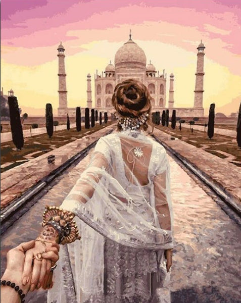 HKM-012307 Indian-Inspired Paint by Numbers Kit - 40x50 cm