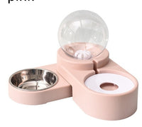 HKM-0124349 Automatic Refill Dog Bowl in Vintage Blue, Smoke Gray, and Ancient Pink - Stainless Steel and Plastic Design