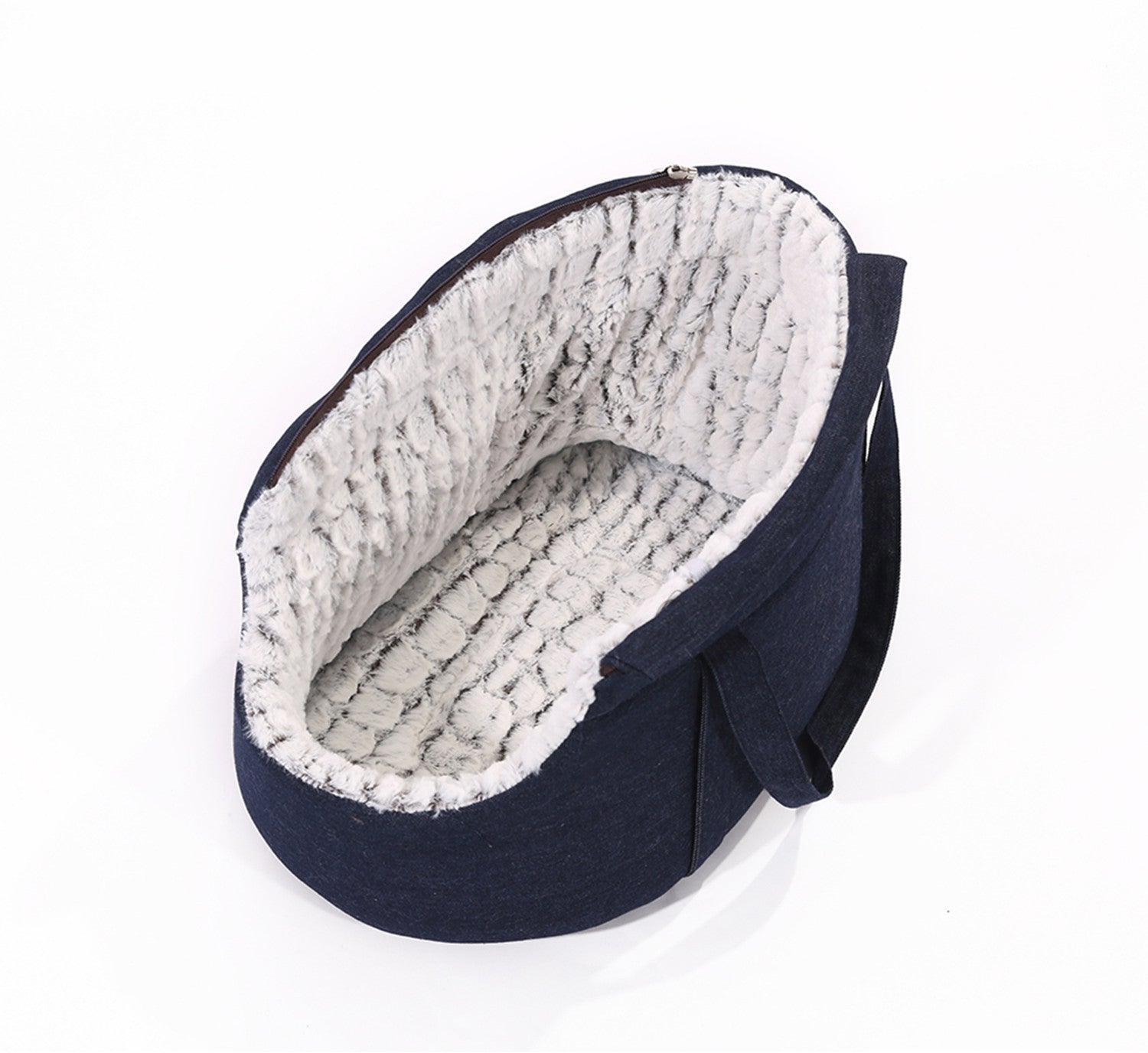 HKM-0124605 Versatile Cotton Plush Pet Carrying Backpack for Cats and Puppies, Jeans Blue