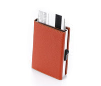 HKM-012563 Metal Card Holder with Zipper and Automatic Eject Function