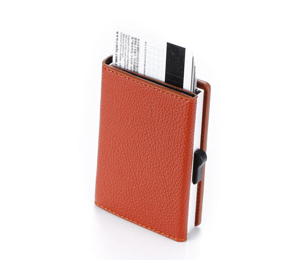 HKM-012563 Metal Card Holder with Zipper and Automatic Eject Function