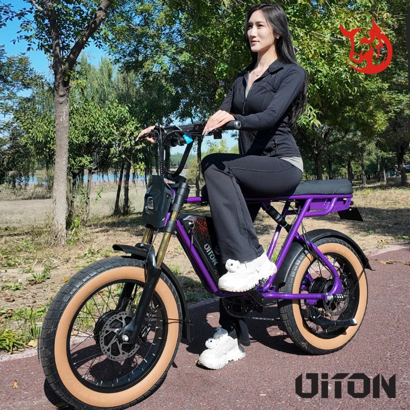 HKM-012627 Dual Motor 48V 750W Electric Bike with Hydraulic Disc Brakes and Removable Lithium Battery