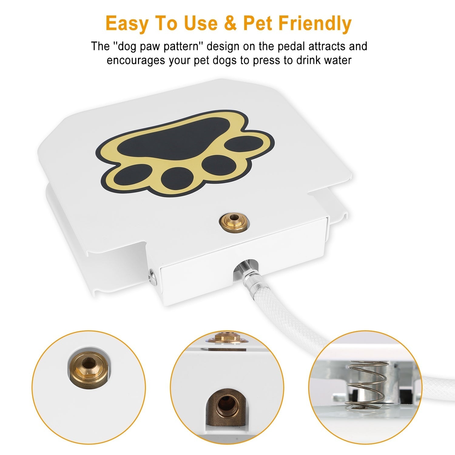 HKM-0126397 Step-On Activated Outdoor Dog Water Fountain with Interactive Paw Pedal Valve