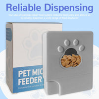 HKM-0126525 Portable Mini Pet Feeder for Dogs - Light Gray, Light Blue, Pink, Compact Size 35mm x 95mm x 78mm