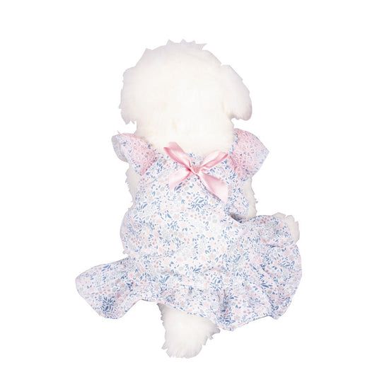 HKM-0126909 Floral Dog Suspender Skirt for Female Pets, Available in Multiple Sizes