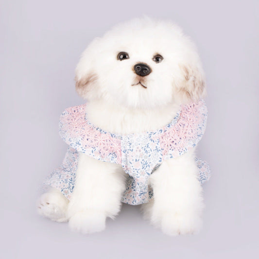HKM-0126909 Floral Dog Suspender Skirt for Female Pets, Available in Multiple Sizes