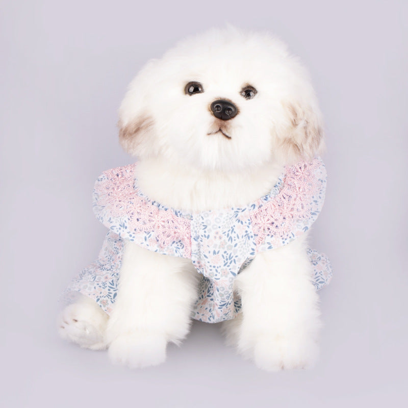 HKM-0126909 Floral Dog Suspender Skirt for Female Pets, Available in Multiple Sizes