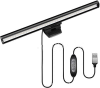 HKM-012691 LED Laptop Screen Hanging Lamp with Eye Protection - USB Powered, Modern Black Design