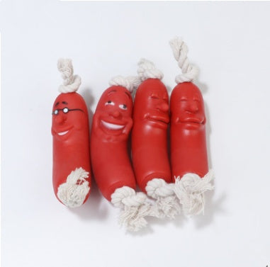 HKM-012755 Puppy Funny Ham Sausage Dog Chew Toys Pet Supplies Interactive Dog Ball Toys For Large Dogs Bite Resistant Hot Dog Toy