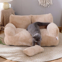 HKM-0129597 Cozy Plush Winter Cat Nest Sofa Bed in Various Colors