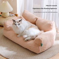 HKM-0129597 Cozy Plush Winter Cat Nest Sofa Bed in Various Colors