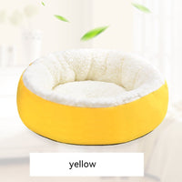HKM-0130365 Comfortable Round Lambswool Pet Bed for Cats ¨C Available in Small, Medium, and Large Sizes