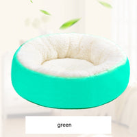 HKM-0130365 Comfortable Round Lambswool Pet Bed for Cats ¨C Available in Small, Medium, and Large Sizes