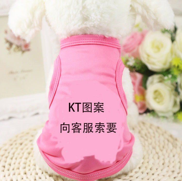 HKM-0130493 Summer Cotton Pet Vest for Small Puppies - Breathable and Comfortable Apparel