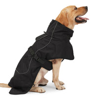 HKM-0130749 Thick Cotton Dog Coat for Medium and Large Dogs - Warm Army Green and Black Options