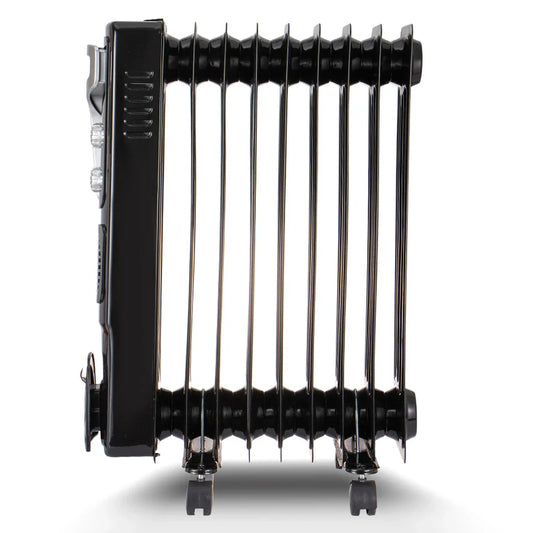 HKM-013075 2400W Oil Filled Radiator with Adjustable Thermostat and Silent Fan Heater for Efficient Home Heating