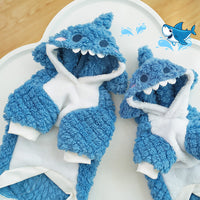 HKM-0131389 Shark Transformation Plush Pet Jacket for Dogs and Cats, Polyester, Multiple Sizes Available