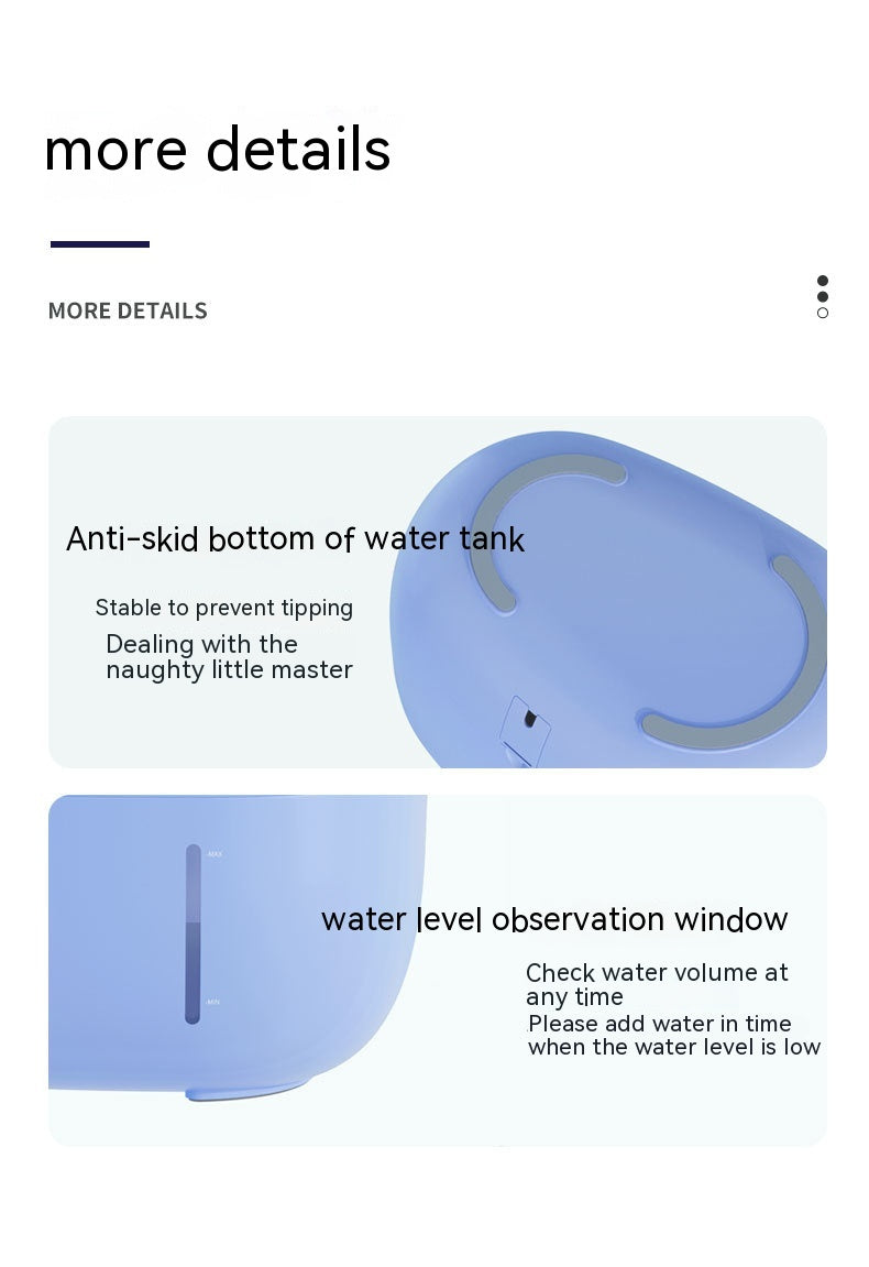 HKM-0132157 Dancing Whale Automatic Pet Water Dispenser for Dogs and Cats, 2000ML Capacity, Sky Blue