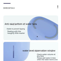 HKM-0132157 Dancing Whale Automatic Pet Water Dispenser for Dogs and Cats, 2000ML Capacity, Sky Blue