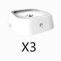 HKM-0132285 1.5L Floating Pet Water Bowl with Anti-Overflow Slow Feeder Design - Perfect for Cats and Dogs
