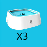 HKM-0132285 1.5L Floating Pet Water Bowl with Anti-Overflow Slow Feeder Design - Perfect for Cats and Dogs