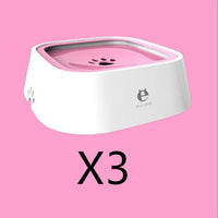 HKM-0132285 1.5L Floating Pet Water Bowl with Anti-Overflow Slow Feeder Design - Perfect for Cats and Dogs
