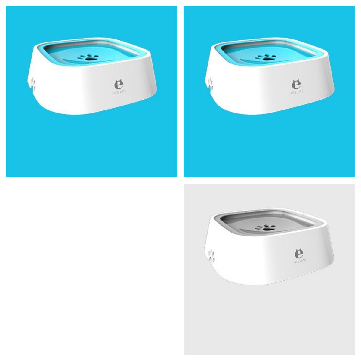 HKM-0132285 1.5L Floating Pet Water Bowl with Anti-Overflow Slow Feeder Design - Perfect for Cats and Dogs