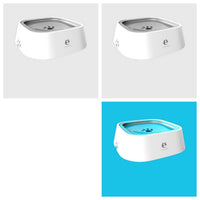 HKM-0132285 1.5L Floating Pet Water Bowl with Anti-Overflow Slow Feeder Design - Perfect for Cats and Dogs