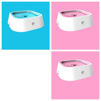 HKM-0132285 1.5L Floating Pet Water Bowl with Anti-Overflow Slow Feeder Design - Perfect for Cats and Dogs