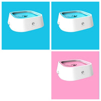 HKM-0132285 1.5L Floating Pet Water Bowl with Anti-Overflow Slow Feeder Design - Perfect for Cats and Dogs