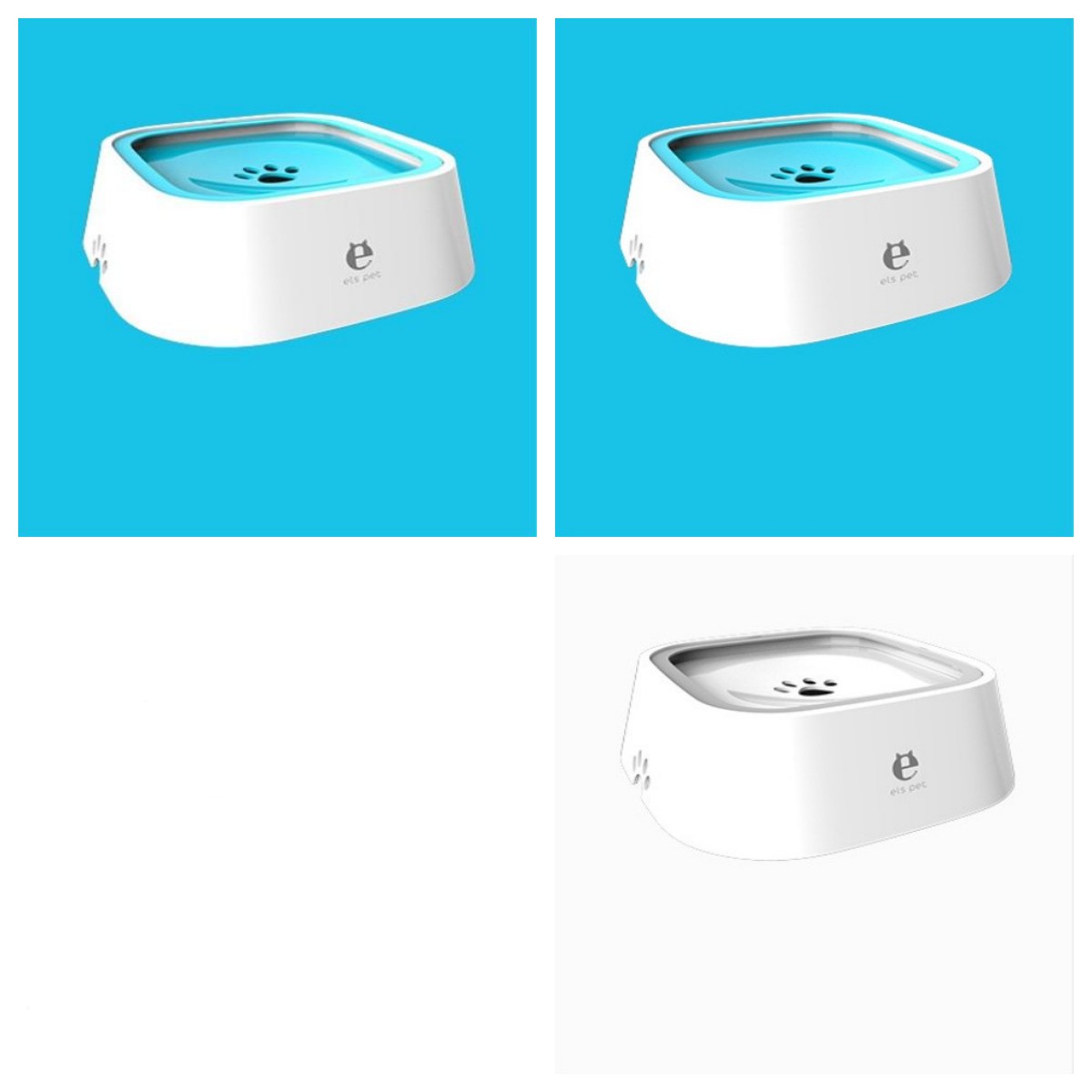 HKM-0132285 1.5L Floating Pet Water Bowl with Anti-Overflow Slow Feeder Design - Perfect for Cats and Dogs