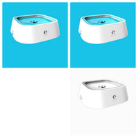 HKM-0132285 1.5L Floating Pet Water Bowl with Anti-Overflow Slow Feeder Design - Perfect for Cats and Dogs