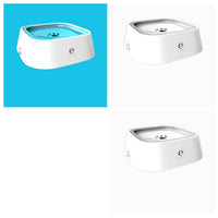 HKM-0132285 1.5L Floating Pet Water Bowl with Anti-Overflow Slow Feeder Design - Perfect for Cats and Dogs