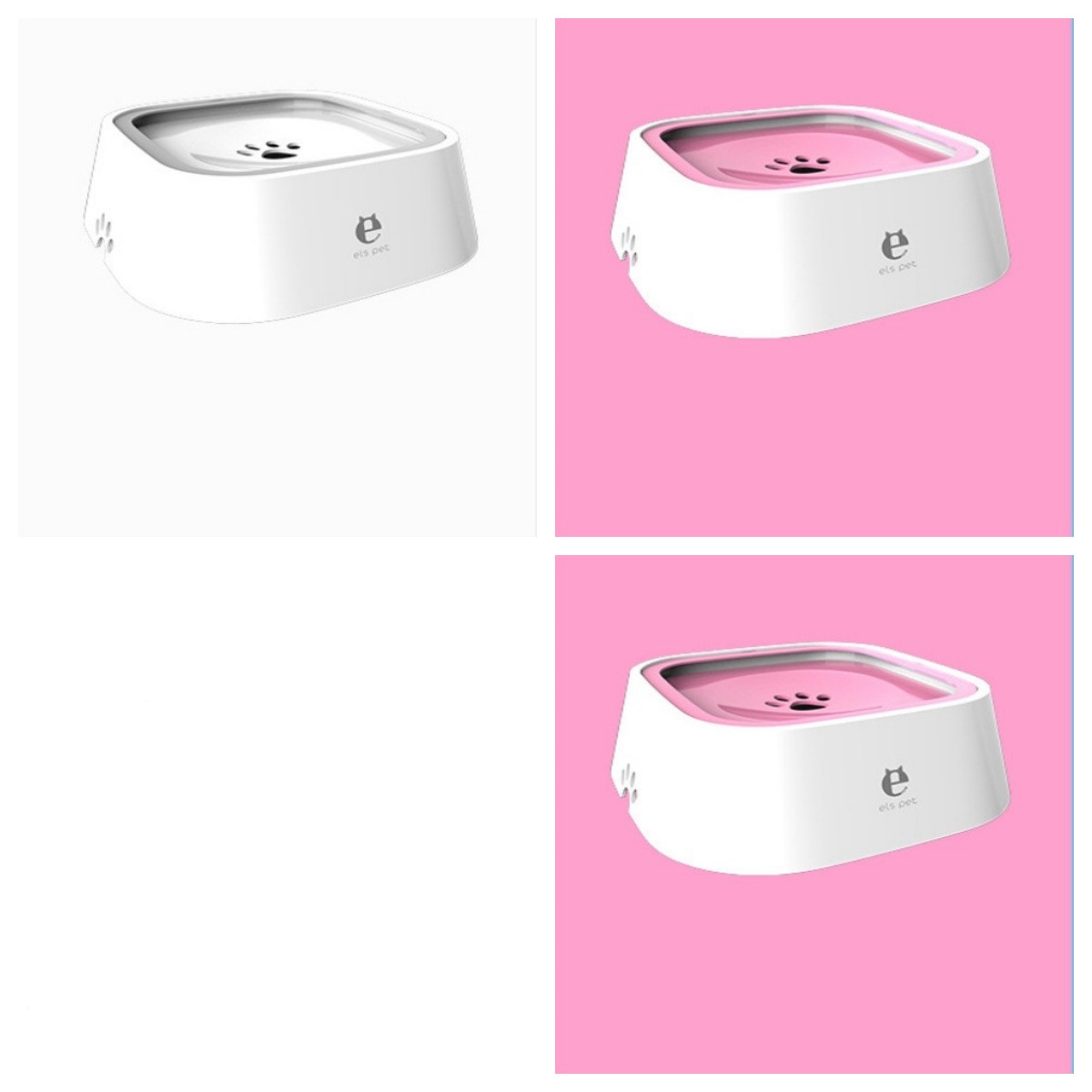 HKM-0132285 1.5L Floating Pet Water Bowl with Anti-Overflow Slow Feeder Design - Perfect for Cats and Dogs