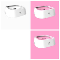 HKM-0132285 1.5L Floating Pet Water Bowl with Anti-Overflow Slow Feeder Design - Perfect for Cats and Dogs